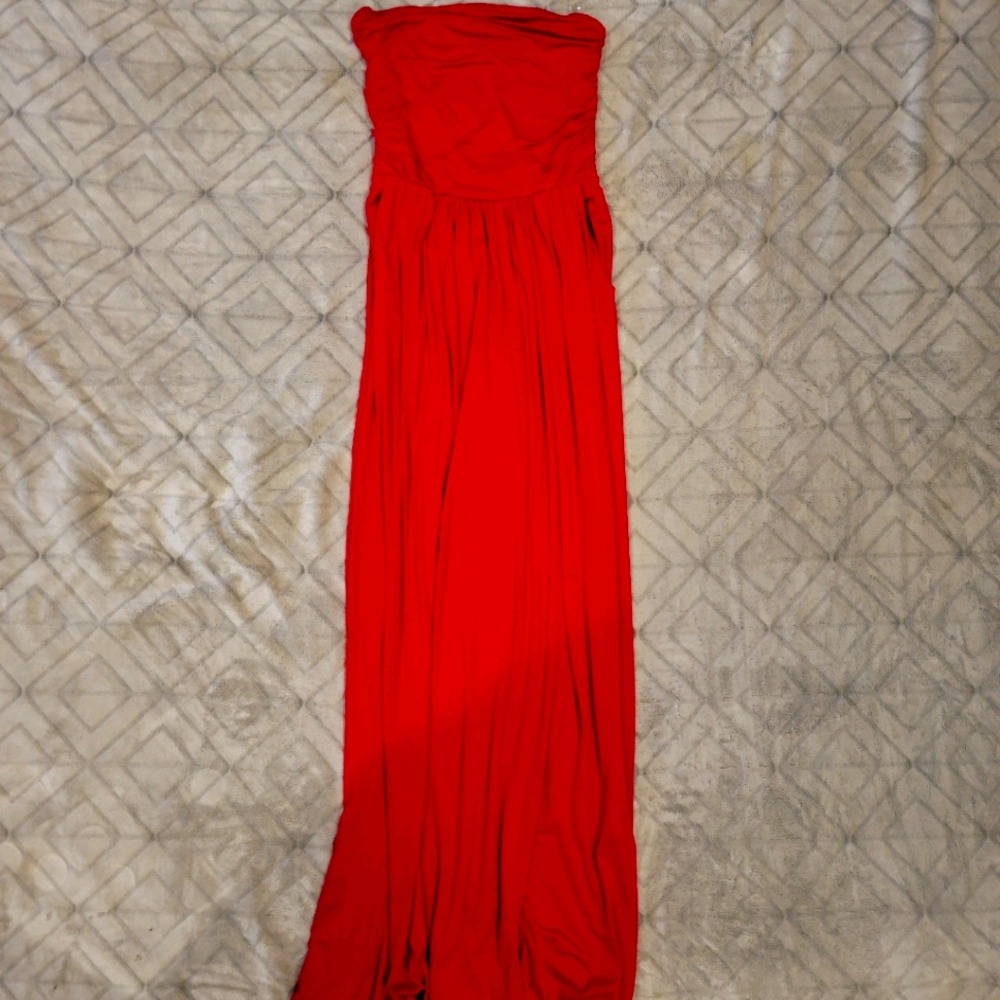 Strapless Red Dress